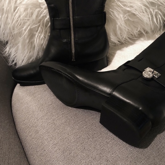 ✨ NEW Michael Kors Ryan Hamilton Logo Riding Boots - Picture 8 of 8
